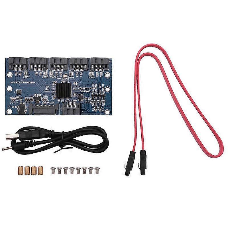Controller Card Motherboard Sata Expansion Card 1 To 5 Port Sata3.0 6Gbps Multiplier Sata Port Riser