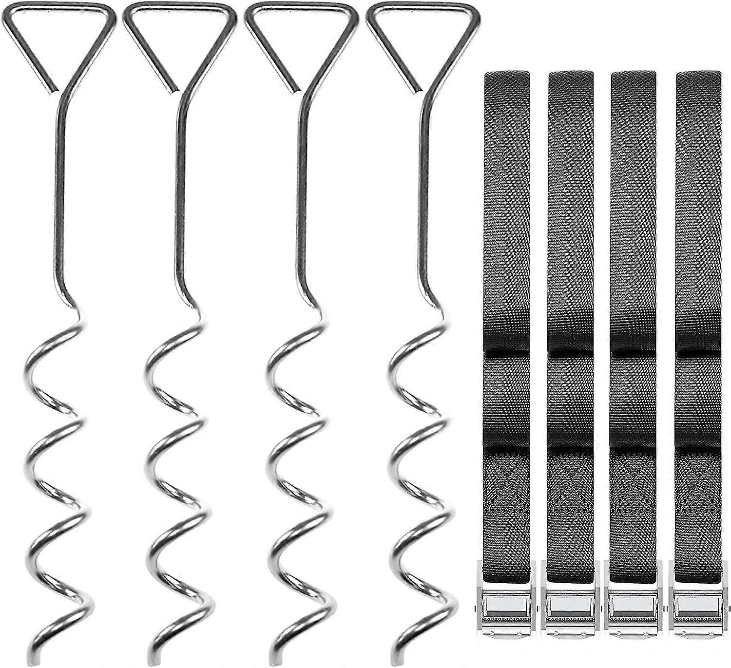 Trampoline Mounting Kit, Ground Anchor, Trampoline Mounting Stake Suitable for Trampoline, Trampoline Net, Trampoline Tent, Swing, Play Area, Rectangu