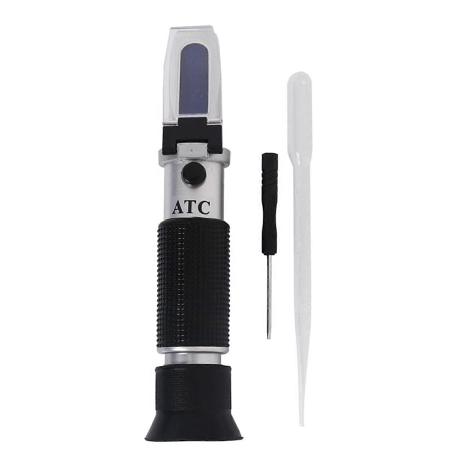 Beer Wort and Wine Refractometer, Dual Scale - Specific 1.000-1.120 and 0-32%, Replaces Homebrew Hydrometer (Aluminum)