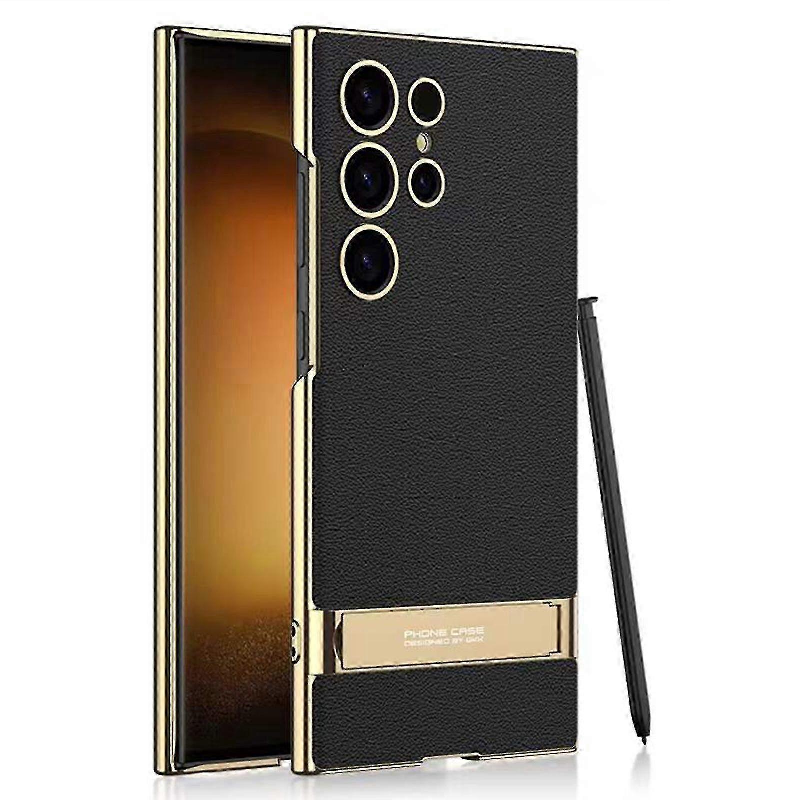 New Military Grade Drop Proof Protective Case for Samsung Galaxy S24 with Built-in Kickstand and Rugged Pu Material（New Arrival）