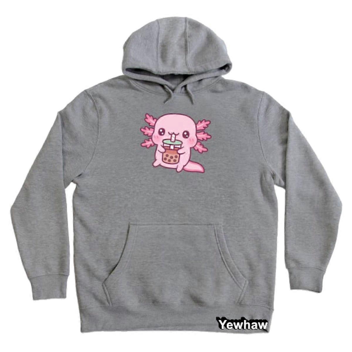 Cute Axolotl Drinking Boba Tea Hoodie