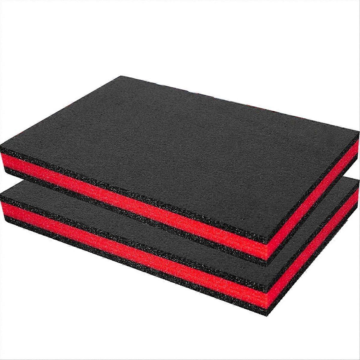 2PCS Customizable Foam Sheets for Toolbox Organization, Shock-Absorbing Protection 400x300x25mm