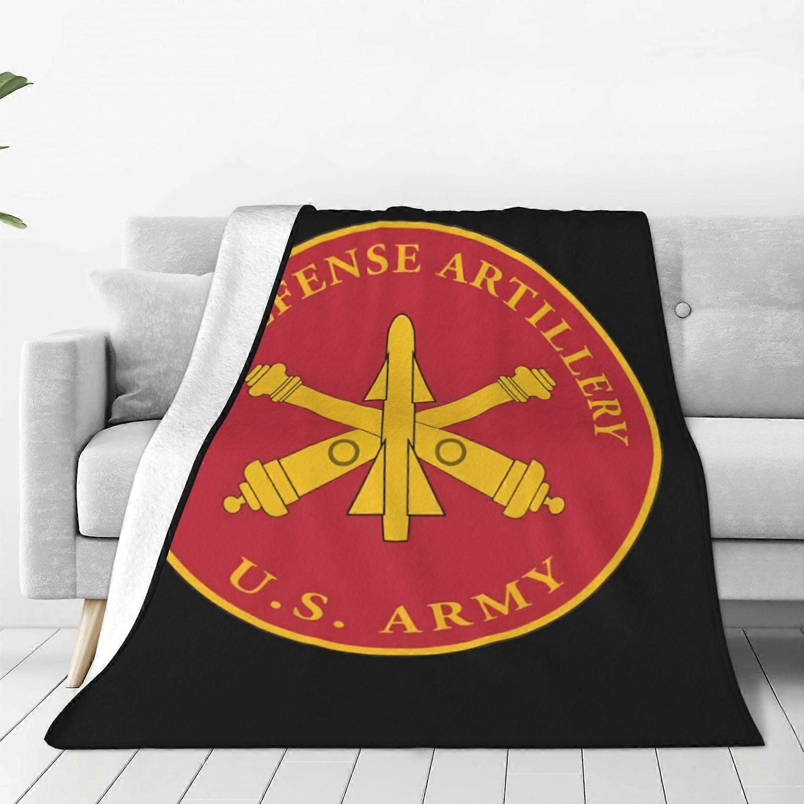 Super Soft Cozy Fleece Blanket - Lightweight Warm Plush Throw for Couch, Sofa, Bed - US Army Air Defense Artillery Design