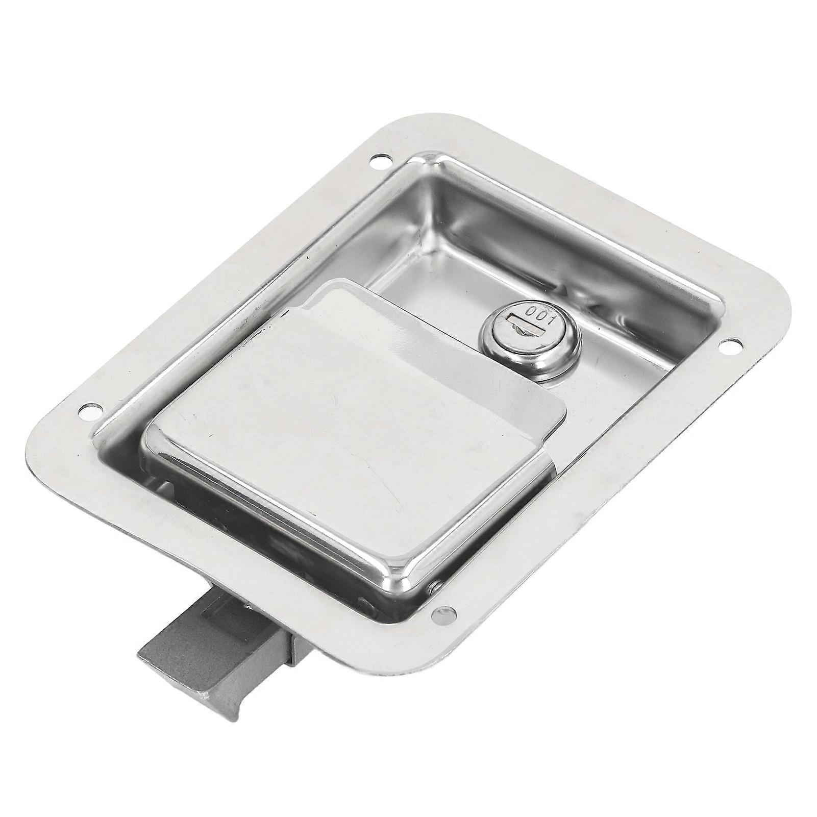 Tool Box Lock with 2 Keys Stainless Steel Paddle T Latch Embedded Lock for Cabinet Panel RV Storage Box TYFC02 