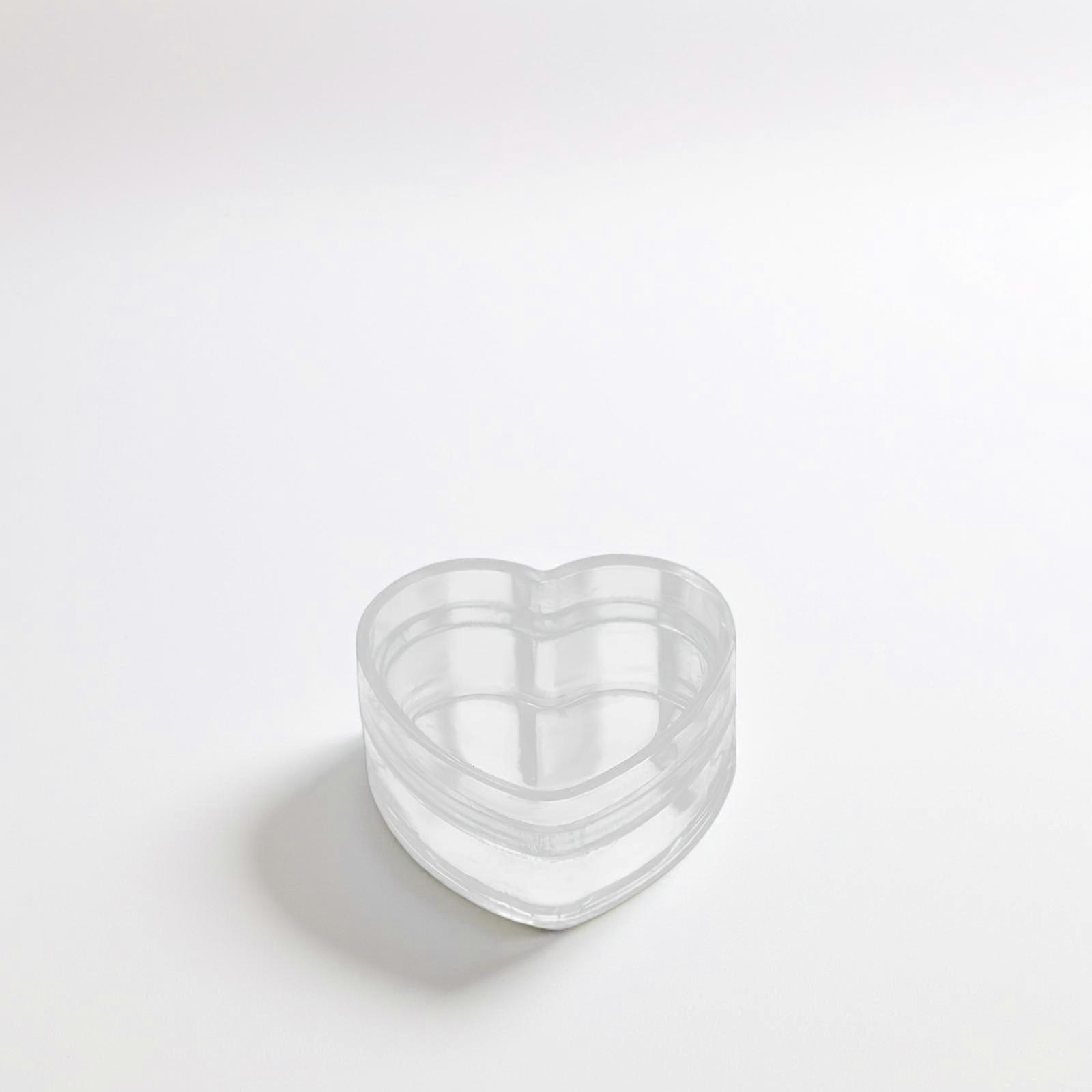 12Pcs Clear Heart Shape Transparent Storage and Candy Packing Boxes