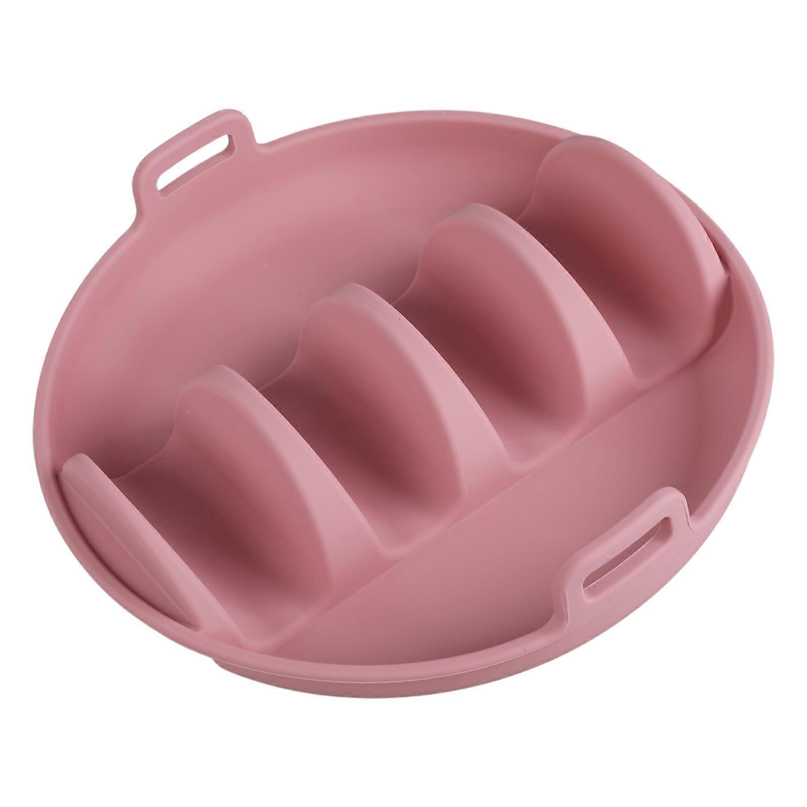 Tacos Serving Tray With Dividers Keep Fillings Intact Heat Resistant Tacos Stand Ideal For Casual Dining Event  Pink