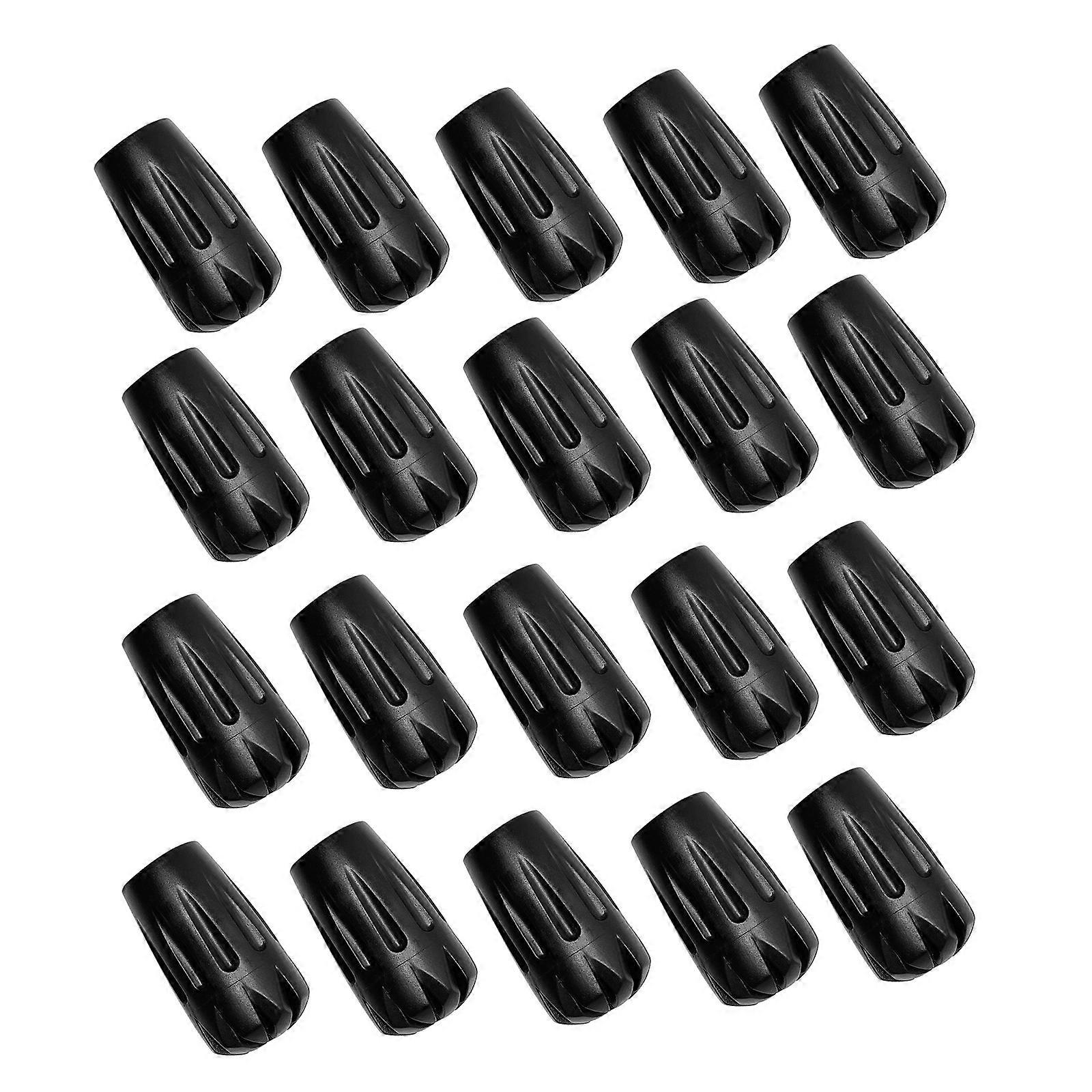 20pcs Walking Stick Bottom Pad Thicken Trekking Poles Cane Tip Protectors for Improved Stability on Walks Multicolor