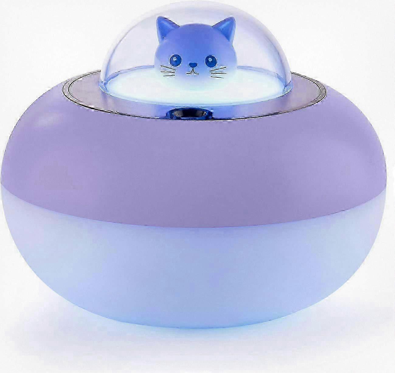 Umidificator portabil drăguț pentru uz casnic, umidificator cu ceață rece cu lumini multicolore, funcționare ultra silențioasă, funcție de oprire automată, mini birou