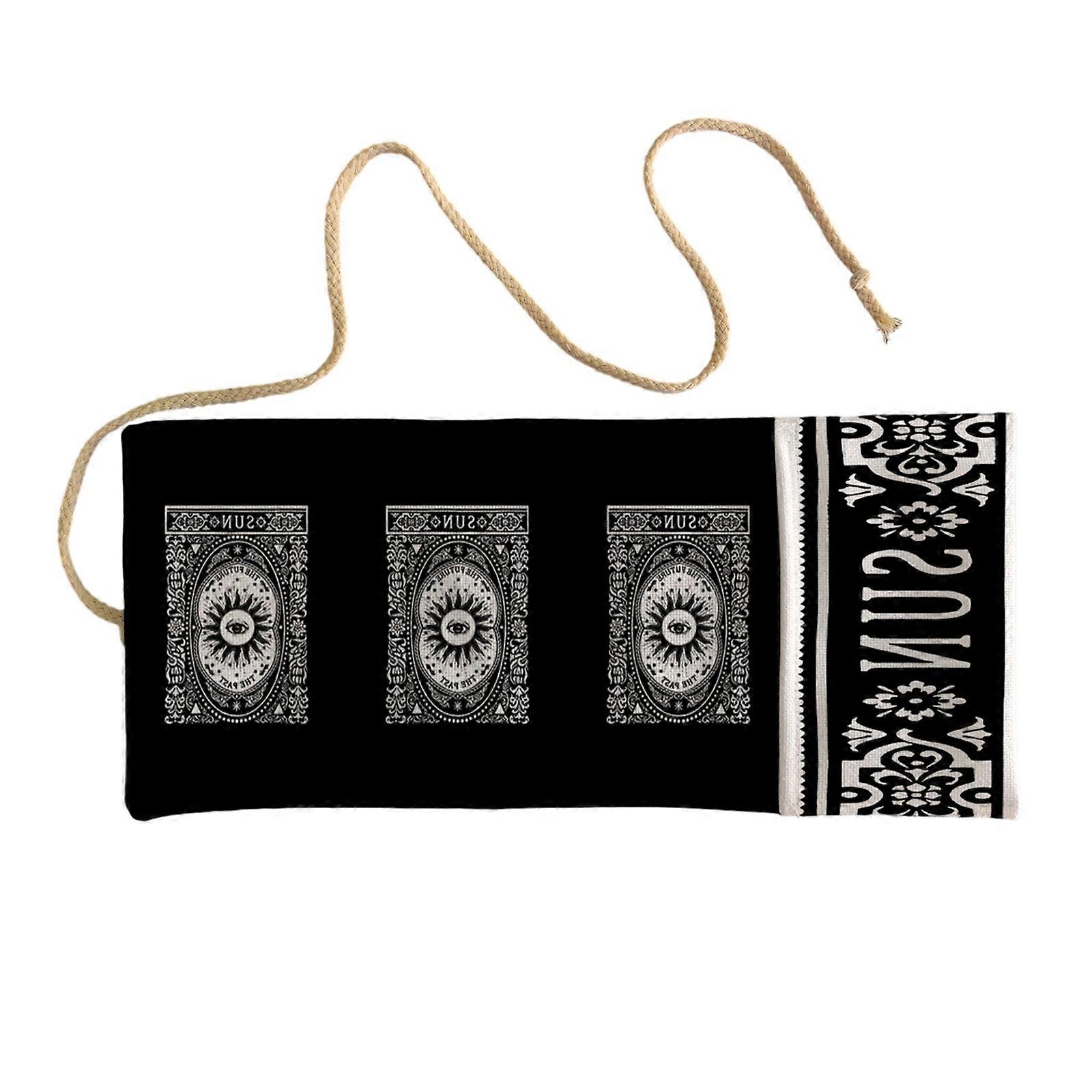 Yeniden Kullanılabilir Tarot Destesi Çantası, Nefes Alabilir Polyester Keten Kumaş, Sanatsal Baskılı, Taşınabilir Katlanabilir Saklama Kutusu, Kart Okuyucular İçin, Çok Renkli