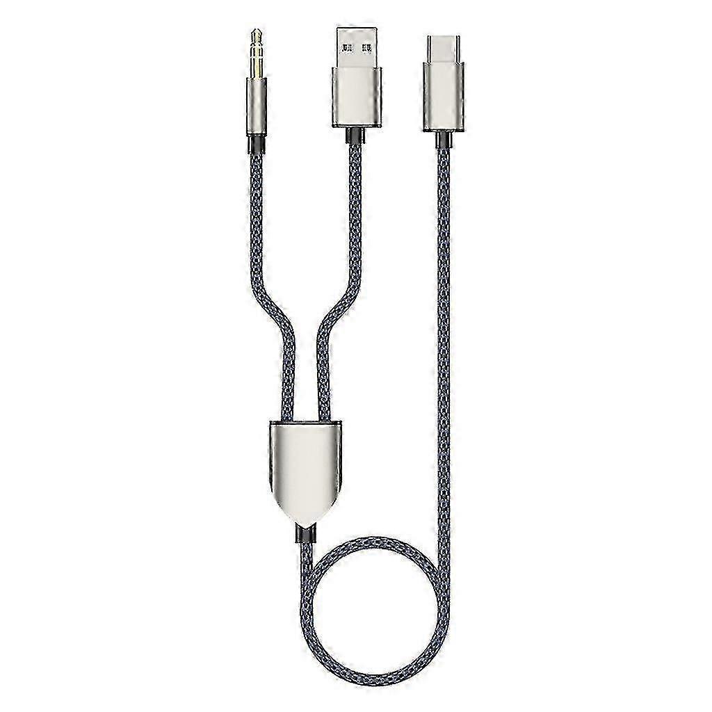 Cablu auxiliar split tip C la USB pentru sunet Hifi stereo auto