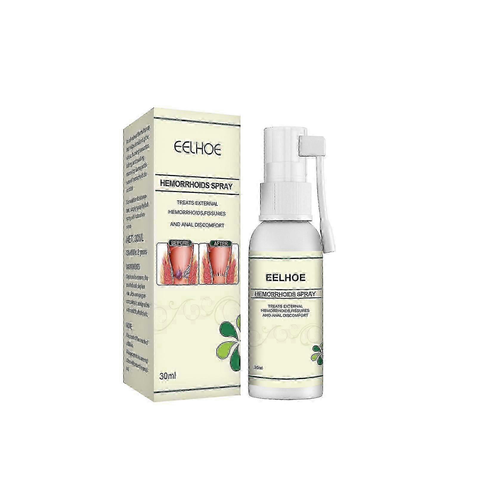 תרסיס טיפוח גוף עדין - לחות מרגיעה והקלה אנאלית עם תמצית יערה גליצרין, 30 מ"ל