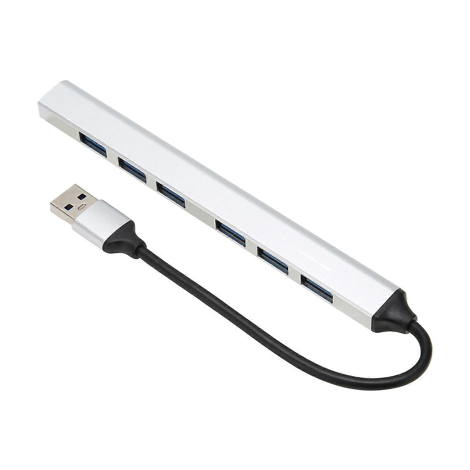 USB3.0 Hub Portable Ultra Slim Aluminum Multi Function 7 Ports Extender Adapter USB Data Hub for Lap