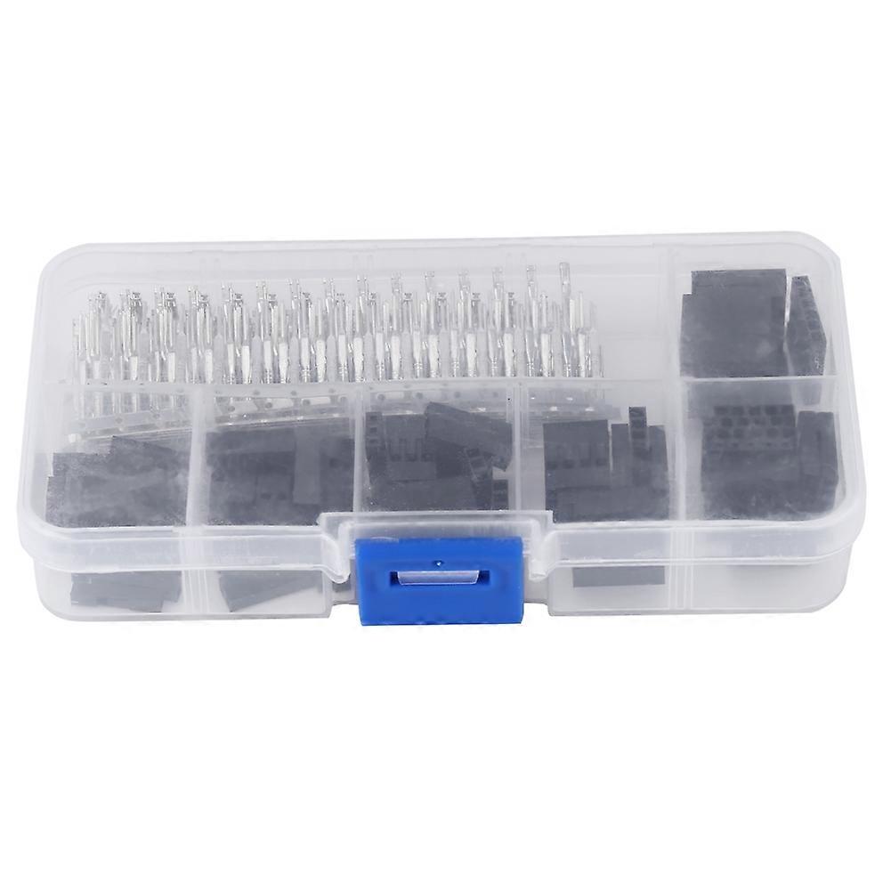 370pcs Wire Jumper Pin Connector Housing Terminal Kit and M/F Crimp Pins