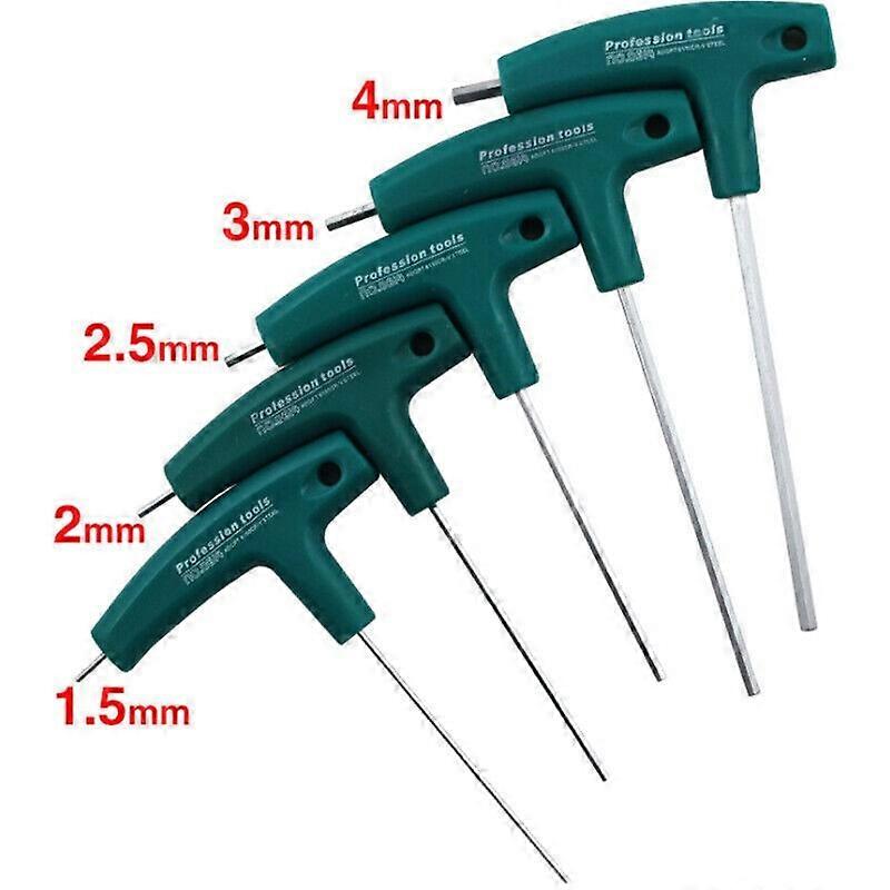 T-Handle Hex Allen Key Screws Screwdriver Driver Tools Wrenches Set 1.5mm-10mm