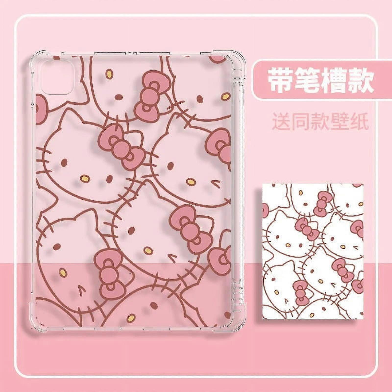 Capa Sanrio Hello Kitty compatível com iPad 2018-2021, Pro 11, Air 3-5, Mini 4-6, 7,9-10,9 polegadas