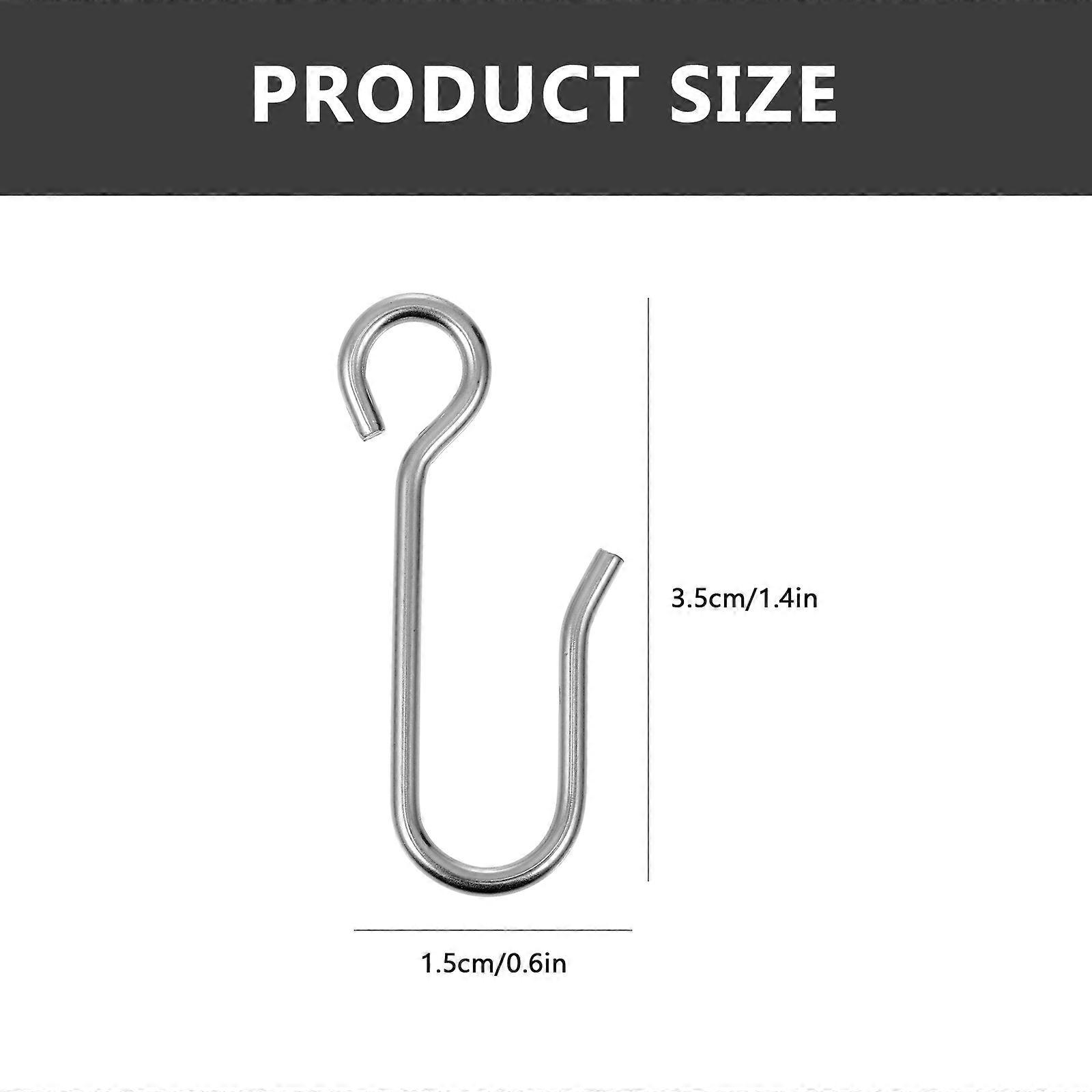 Universal Stainless Steel Curtain Hooks for Home Use 100Pcs S-Shaped Hooks