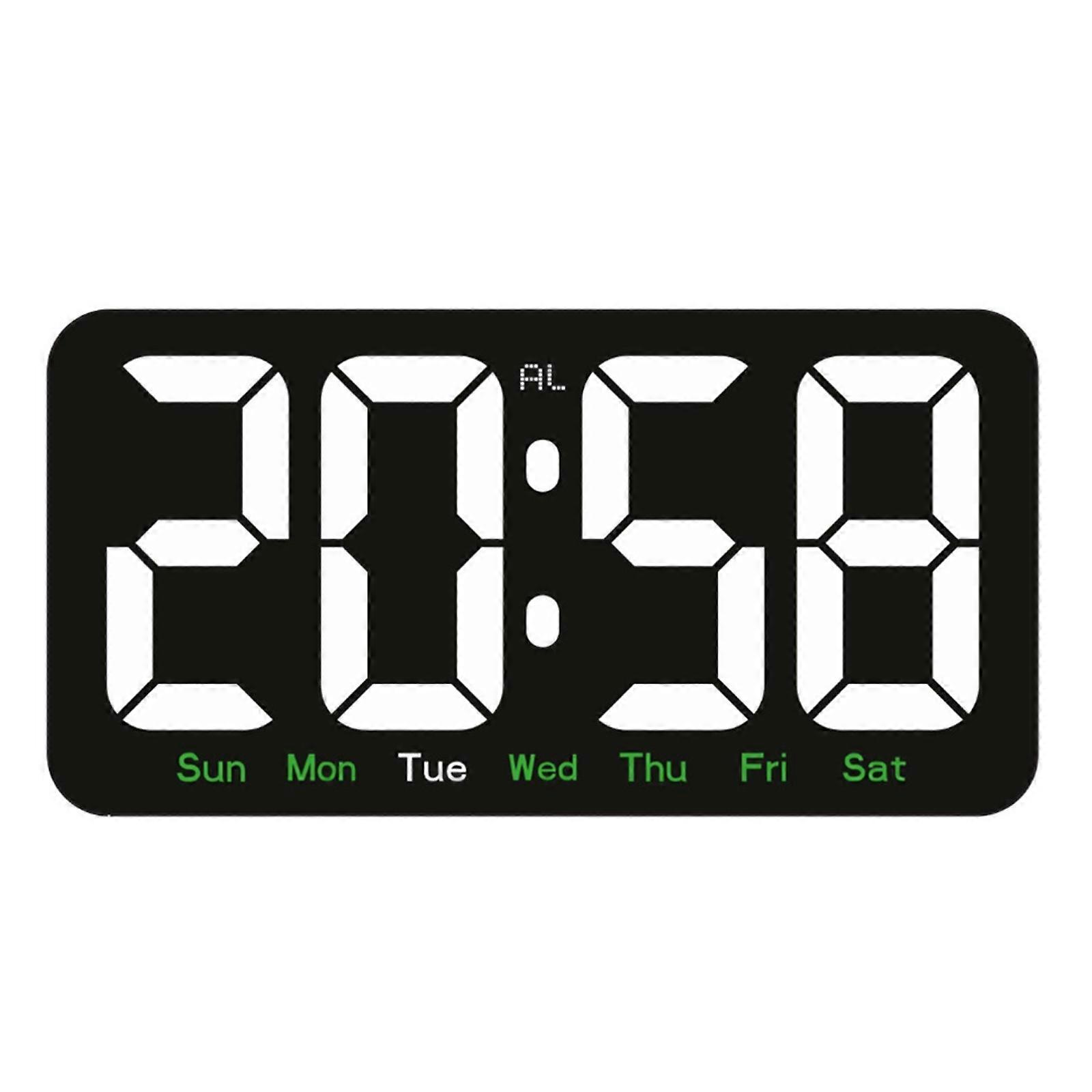 Digital Alarm Clock for Bedroom Desk Clock for Living Room Bedroom with Night Modes,Dimmer,Temperature Date Day of Week Multicolor