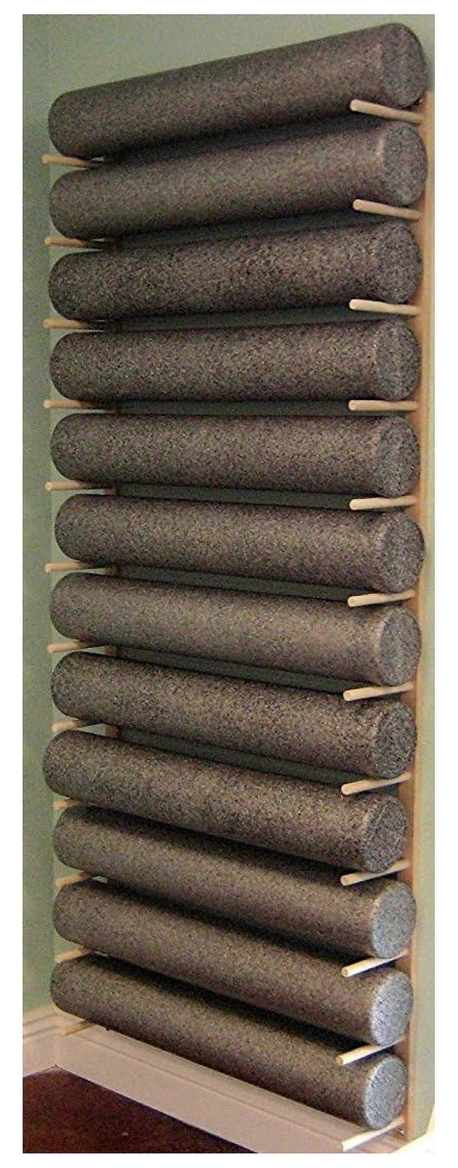 Classy Wood Foam & Yoga Mat Storage Rack, Compatible with The Pairs Modular System. Easy Wall Mount with Hardware Included.