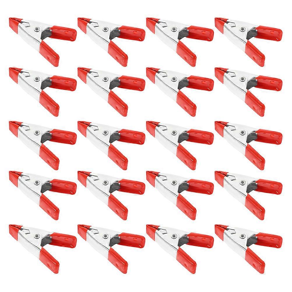 Red Small Metal Clips Spring Clamp Holder for Tent 20Pcs Versatile