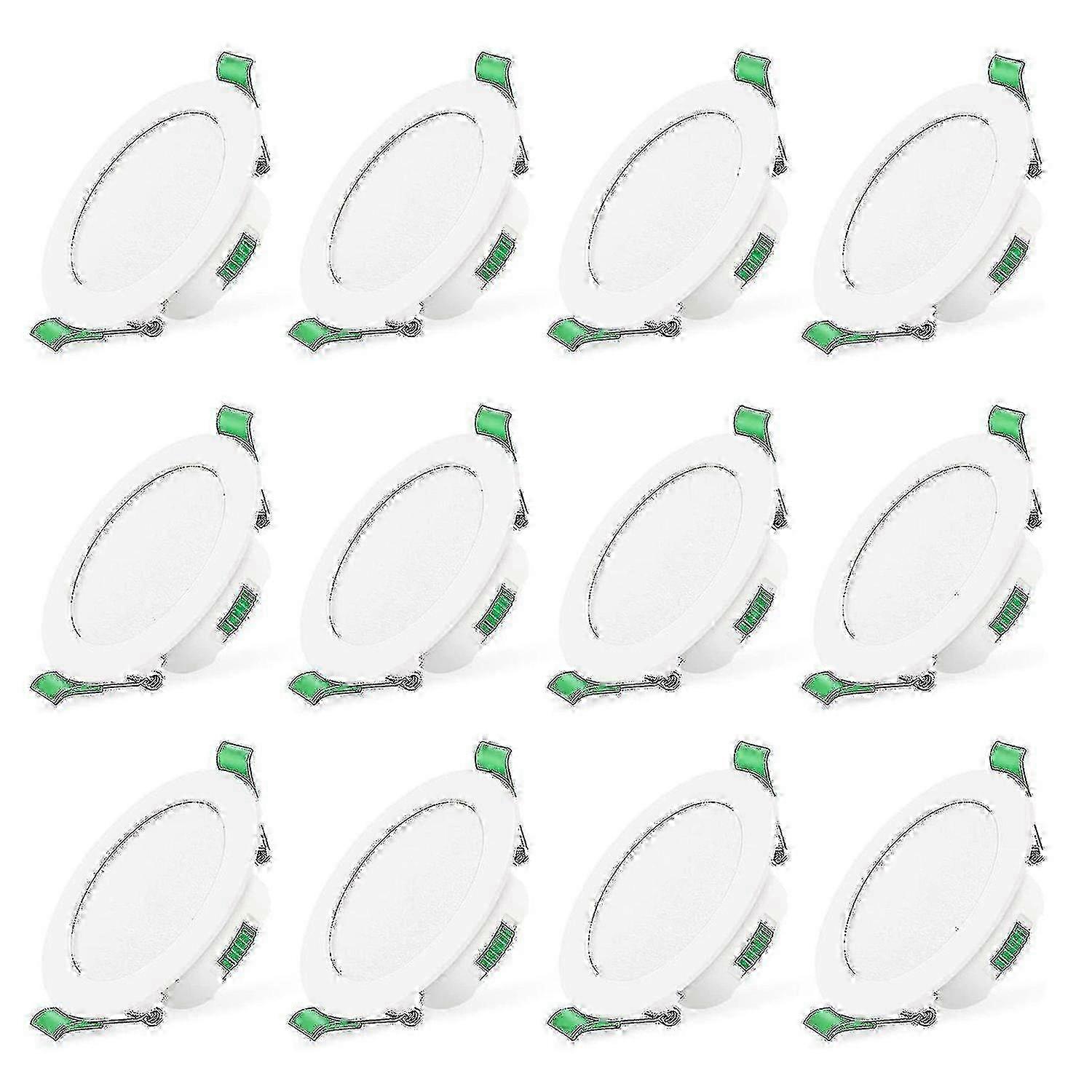 Recessed LED lights 12pcs 7W white slim ceiling downlight