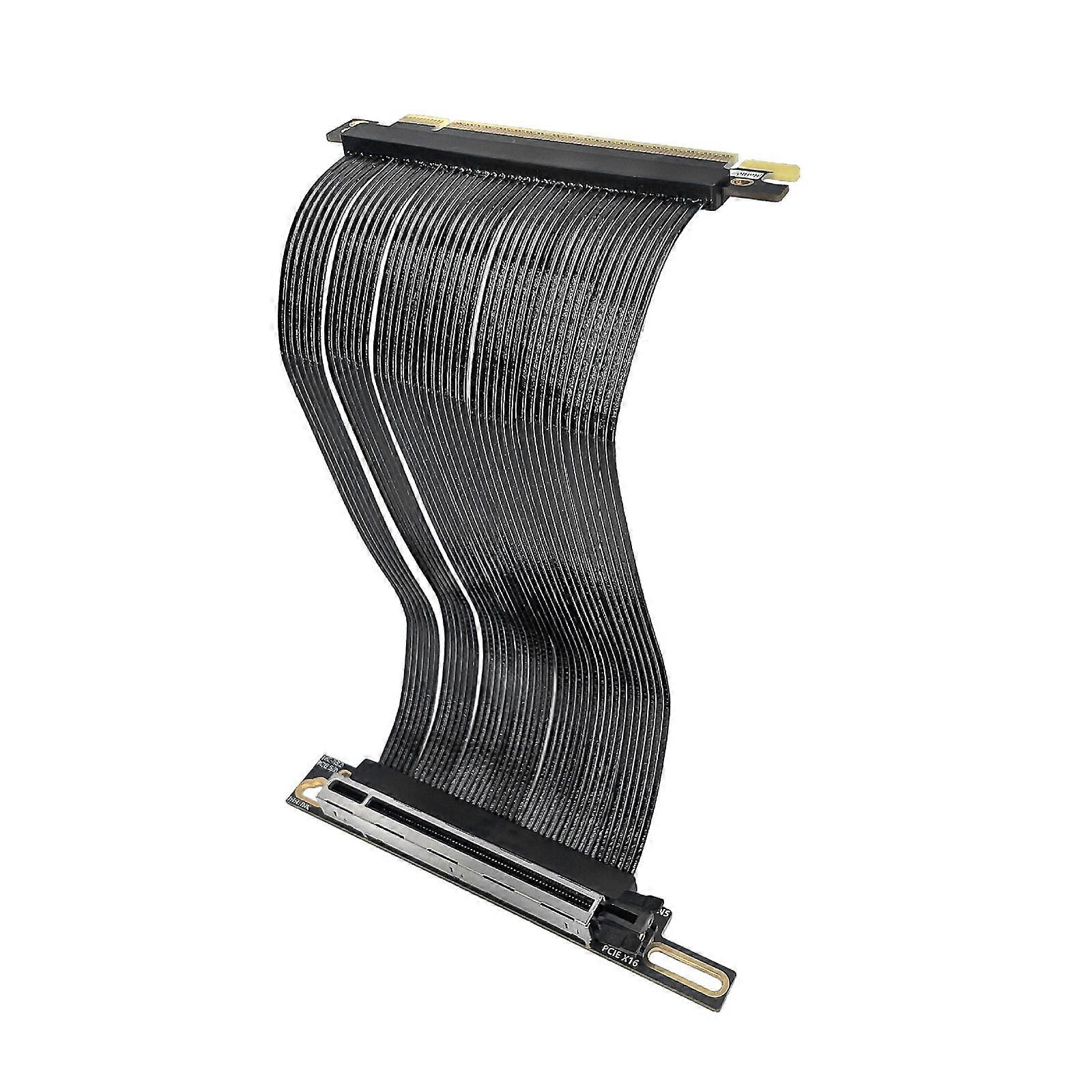 PCIE 5.0 X16 Grafikkort Forlengelseskabel Rettvinklet Design for GPU Solid disk Utvidelse Toveis Flerfarget