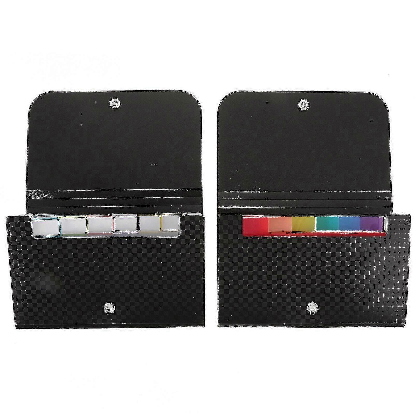 2pcs Portable Document Folders Household File Folders Small File Organizers