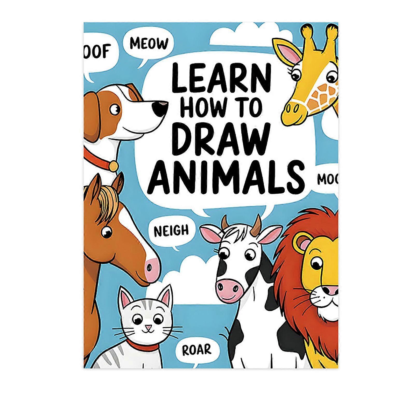 Mengxi Educational Drawing Book Artistic Learning Book Coloring Book Learn How to Draw Step-By-Step Guide for Kids Drawing Beginners