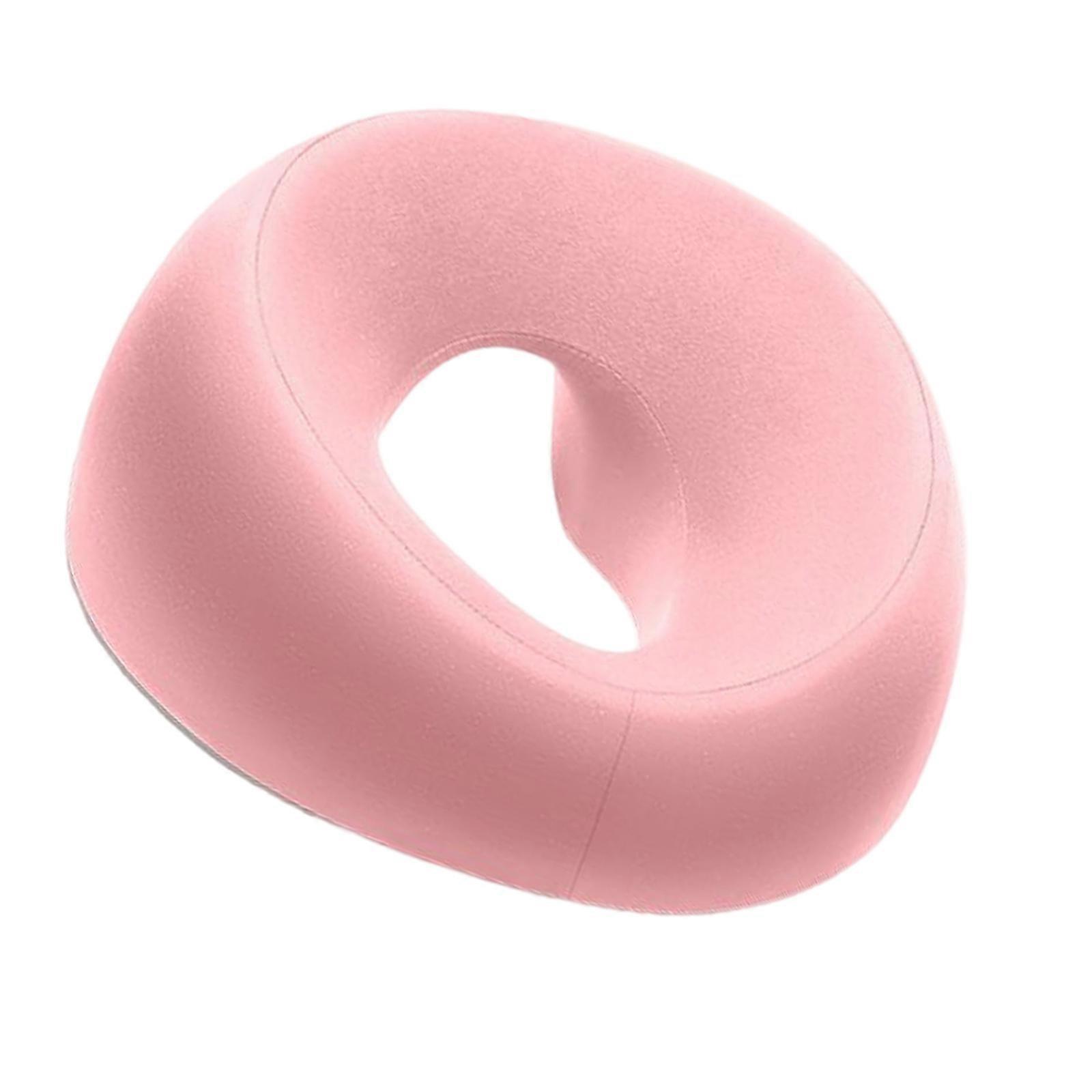 מתכוונן בצורת U עיסוי משענת ראש כרית נשלף כיסוי משי קרח חלקיקי החלקה לטיפול פנים מקצועי ורוד