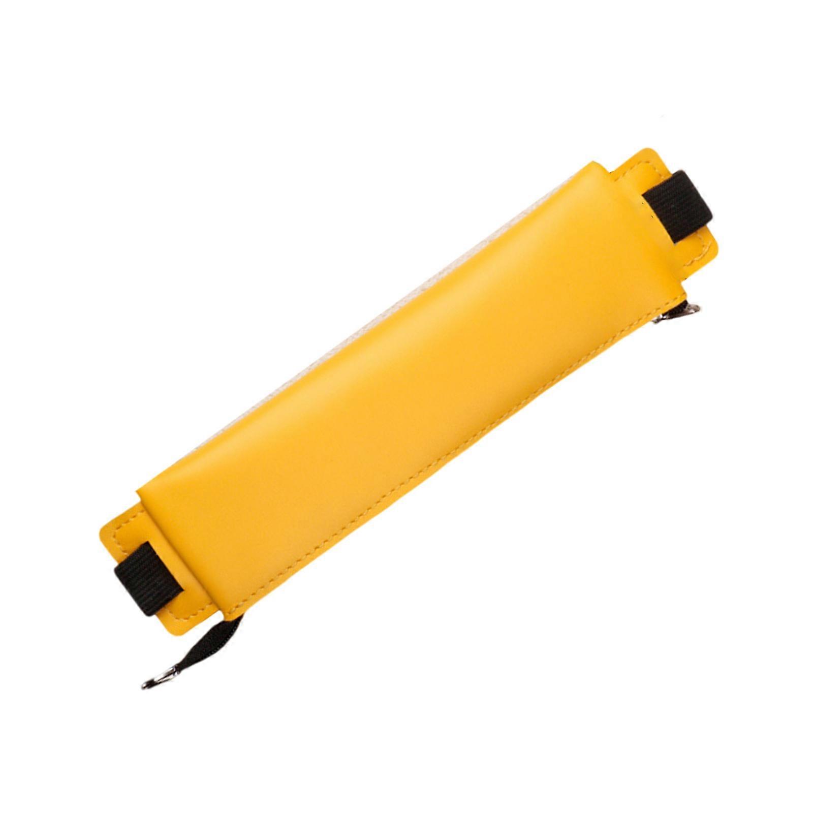 Portapenne con elastici regolabili per notebook, portapenne in pelle PU colorata Custodia per penna con cerniera per Journal Planner giallo
