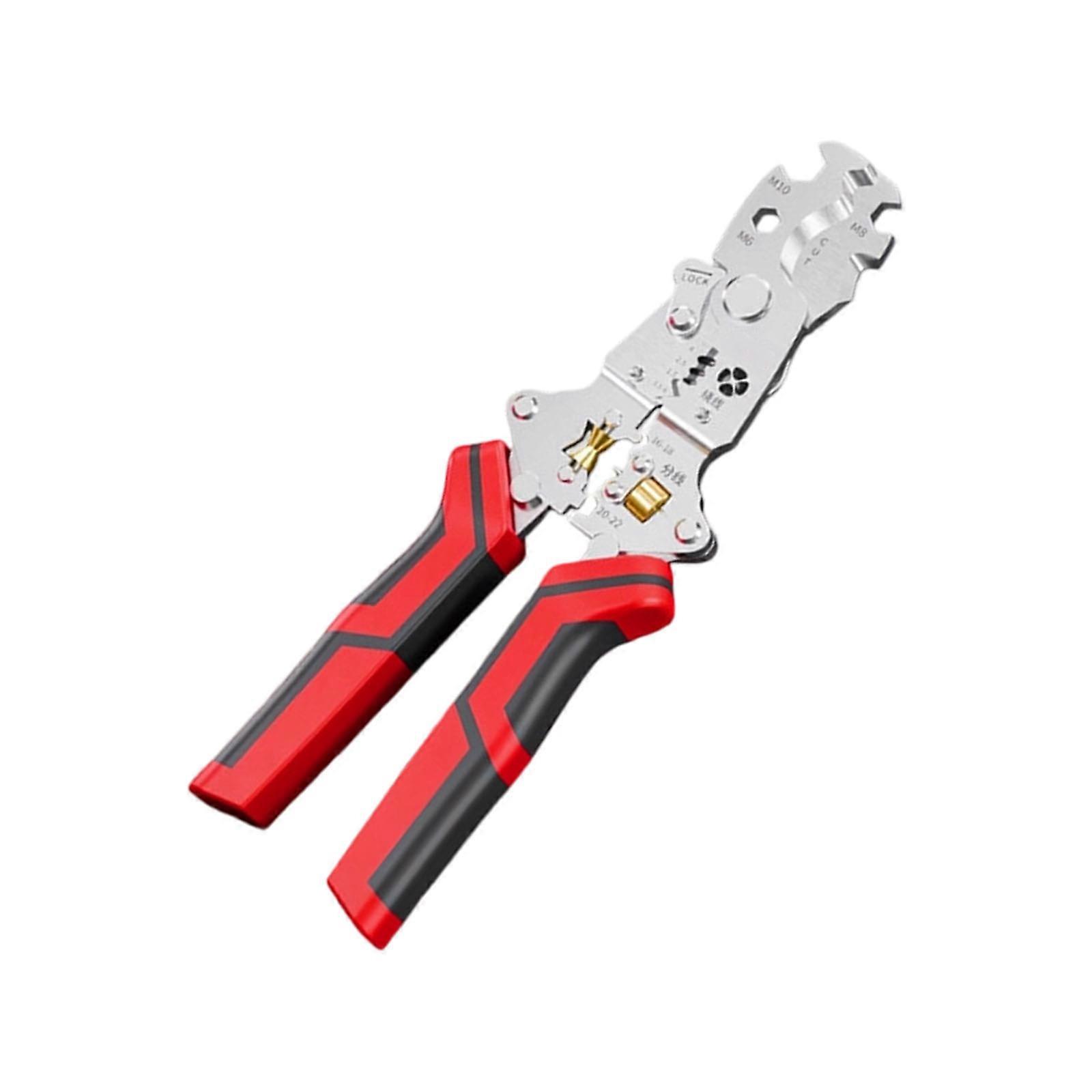 Versatile 12 Function Wire Cutter Stripper Foldable Design Wire Cutter For Various Cable Size And DIY Tasks Multicolor