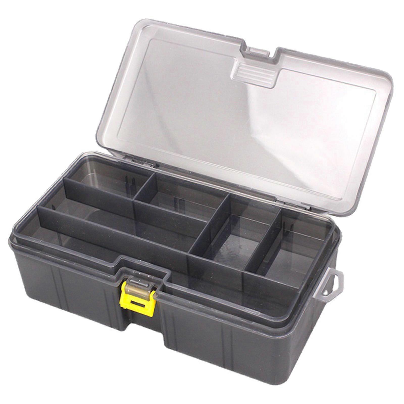Double Layer Waterproof Fishing Box Container Fishing Lures Box Hook Case, Compartments Fishing Tackle Box Organizers Multicolor