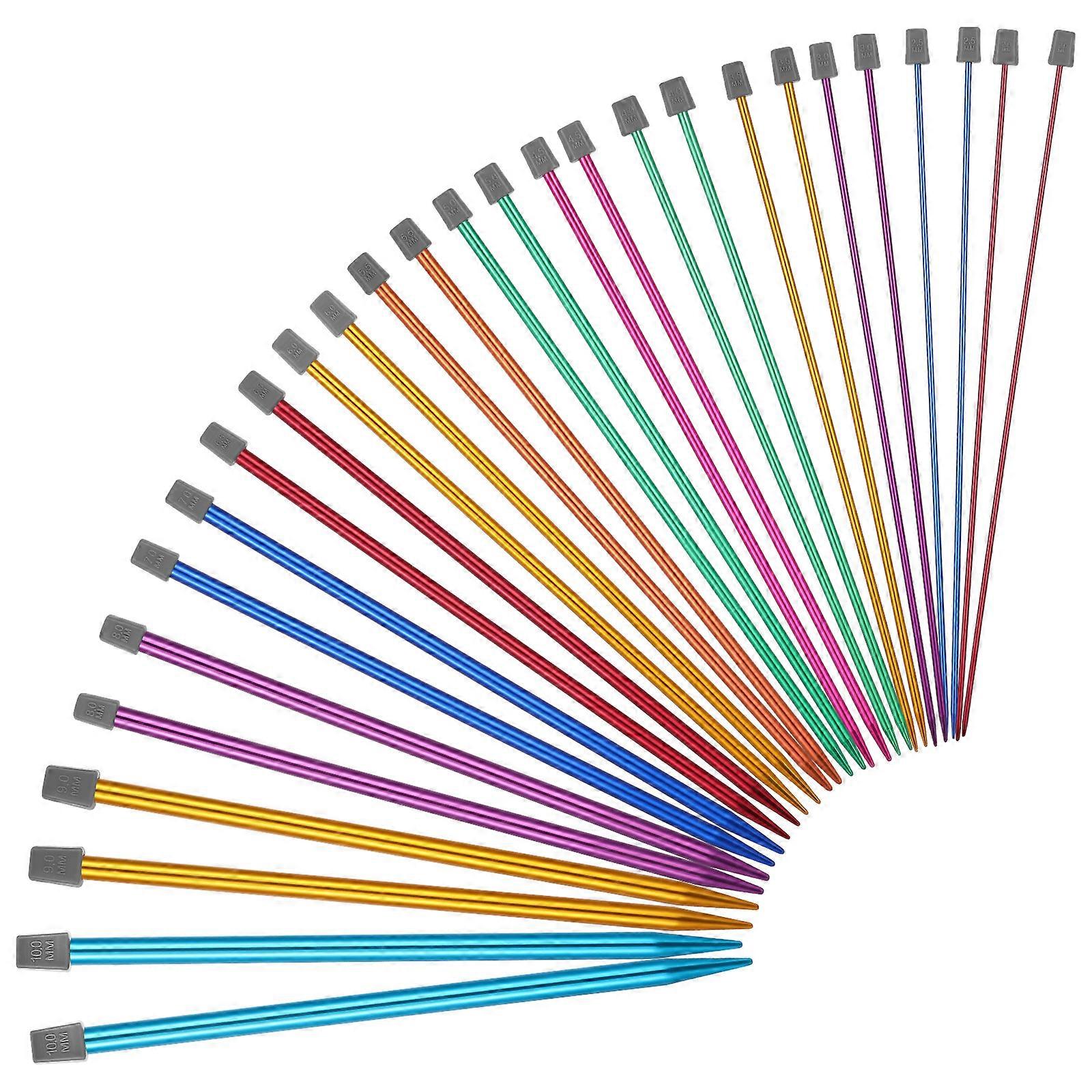 Oxidized Finish Knitting Needles Single-Pointed For Hats Blanket Knitting 25.20X0.90X0.90cm 1Set