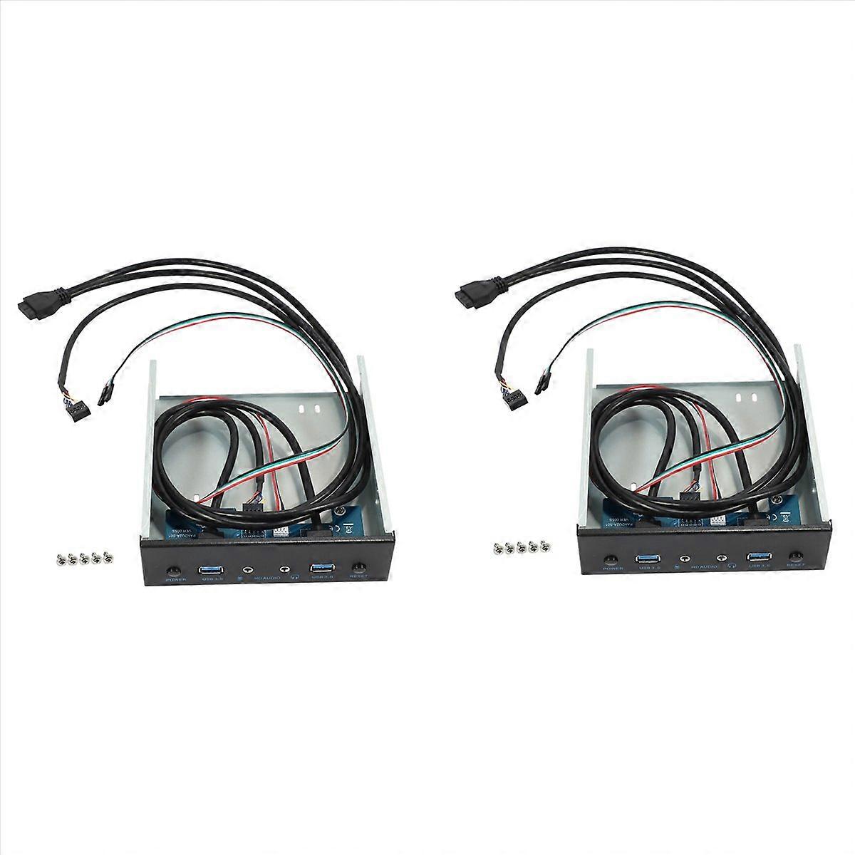 2X USB 3.0 2 Port Optical Drive Front Panel Expansion Adapter USB 3.0 Hub +HD Audio+Power Switch But