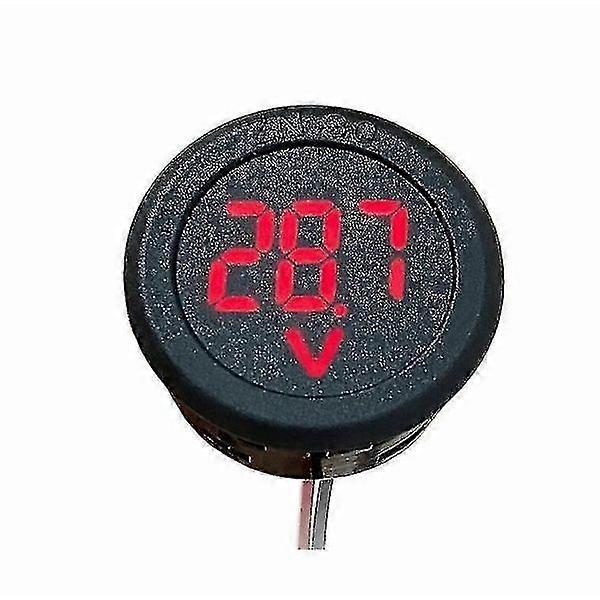 New Digital Voltmeter LED Voltmeter Measuring Instrument Round Voltmeter 4v-100v Start DC Digital Display Voltmeter