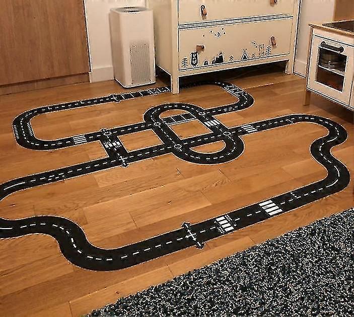 Diy αυτοκίνητο παιχνίδι Mat δρόμο PVC παζλ ευέλικτη πόλη αγώνα αγώνα αυτοκίνητο αυτοκίνητο κομμάτι παιχνίδι