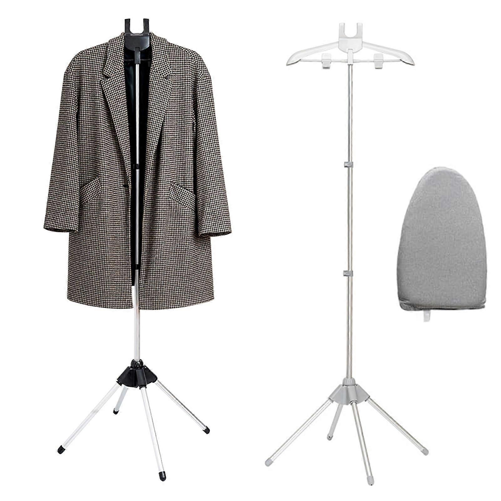 Clothes Drying Rack Foldable Tripod Garment Hanger Stand for Steaming and Ironing White