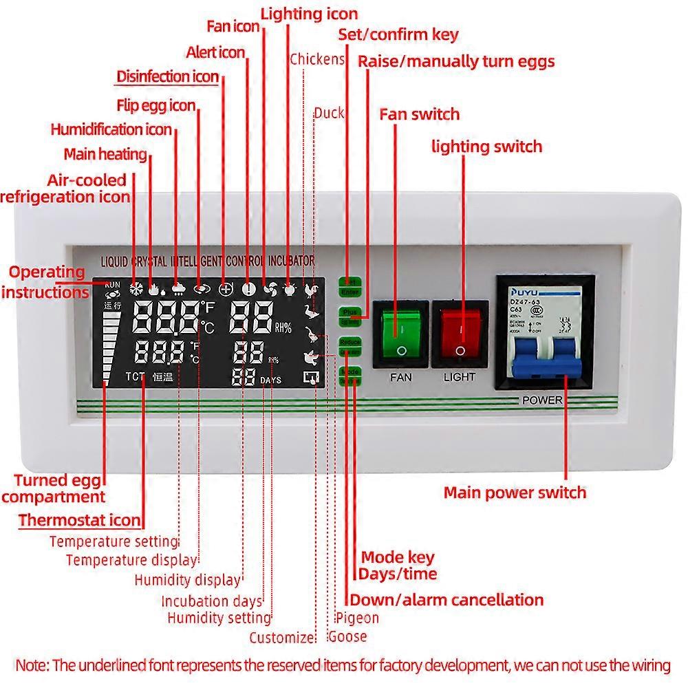 XM-18SD Egg Incubator Intelligent Incubator Controller Automatic Thermostat Multifunction Egg Incubator Control for Bird Chicken
