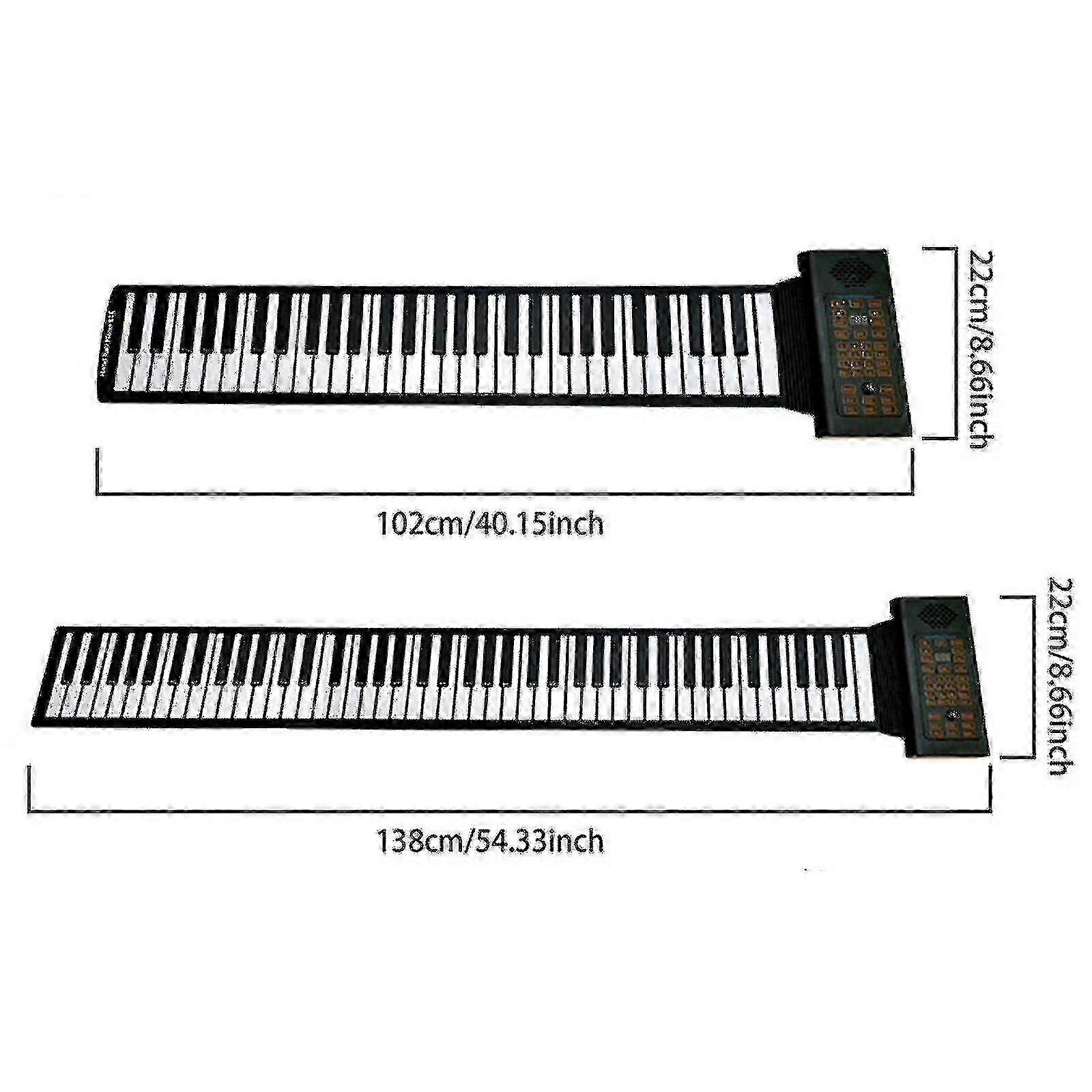 Portable Roll-up Piano for Jb5-2 - 61/88 Keys, Waterproof Silicone, Ideal for Beginners & Kids