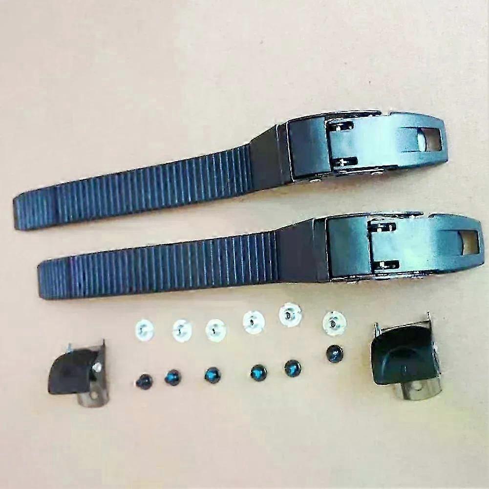 2 Sets Inline Skate Strap Buckle With Clamp Screws Nut Replacement Skates Strap Set Inline Buckle Skating Shoes Accessories
