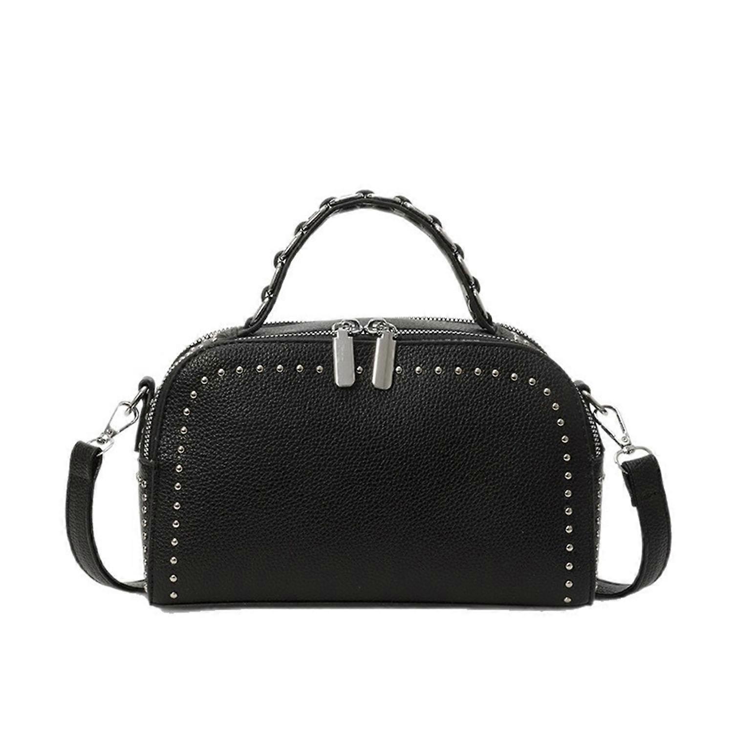 Women's Retro Solid Color Rivet Style Handbag Fashion And Versatile Single Shoulder Crossbody Bag