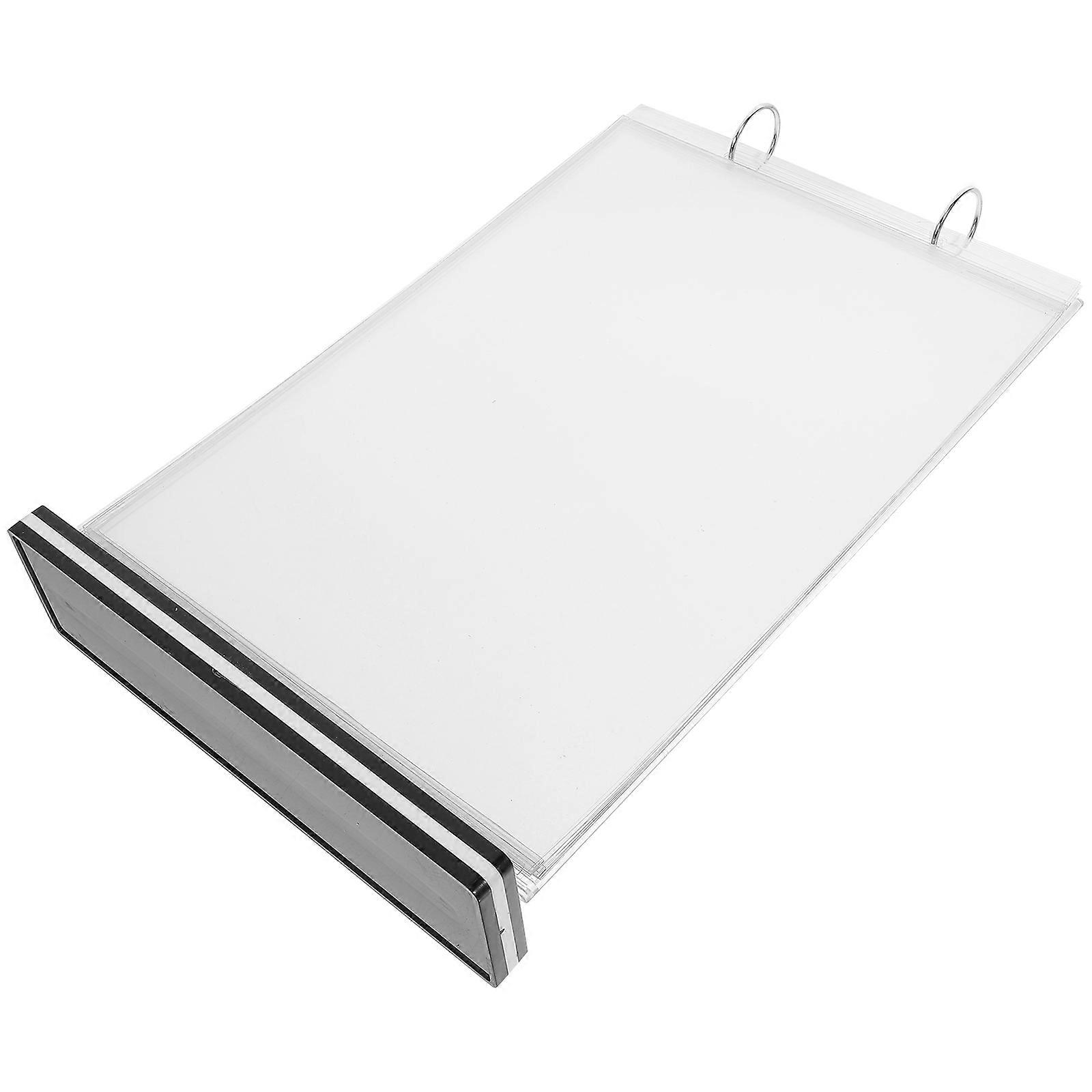 Menu Stand Holder Plastic Acrylic Flip Organizer for Desktop Use