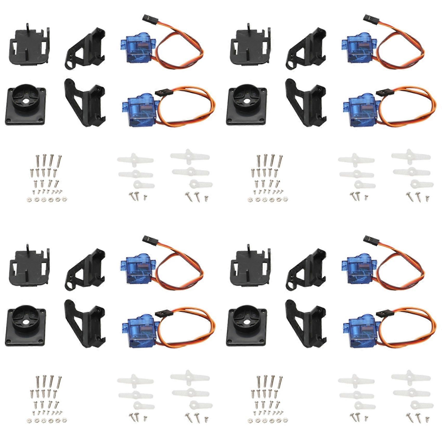 4Set Dual Axle Servo Gimbal Anti-Vibration Camera Platform Mount PTZ Pan/Tilt with 2PCS 9G Servo for FPV Drone Assembly