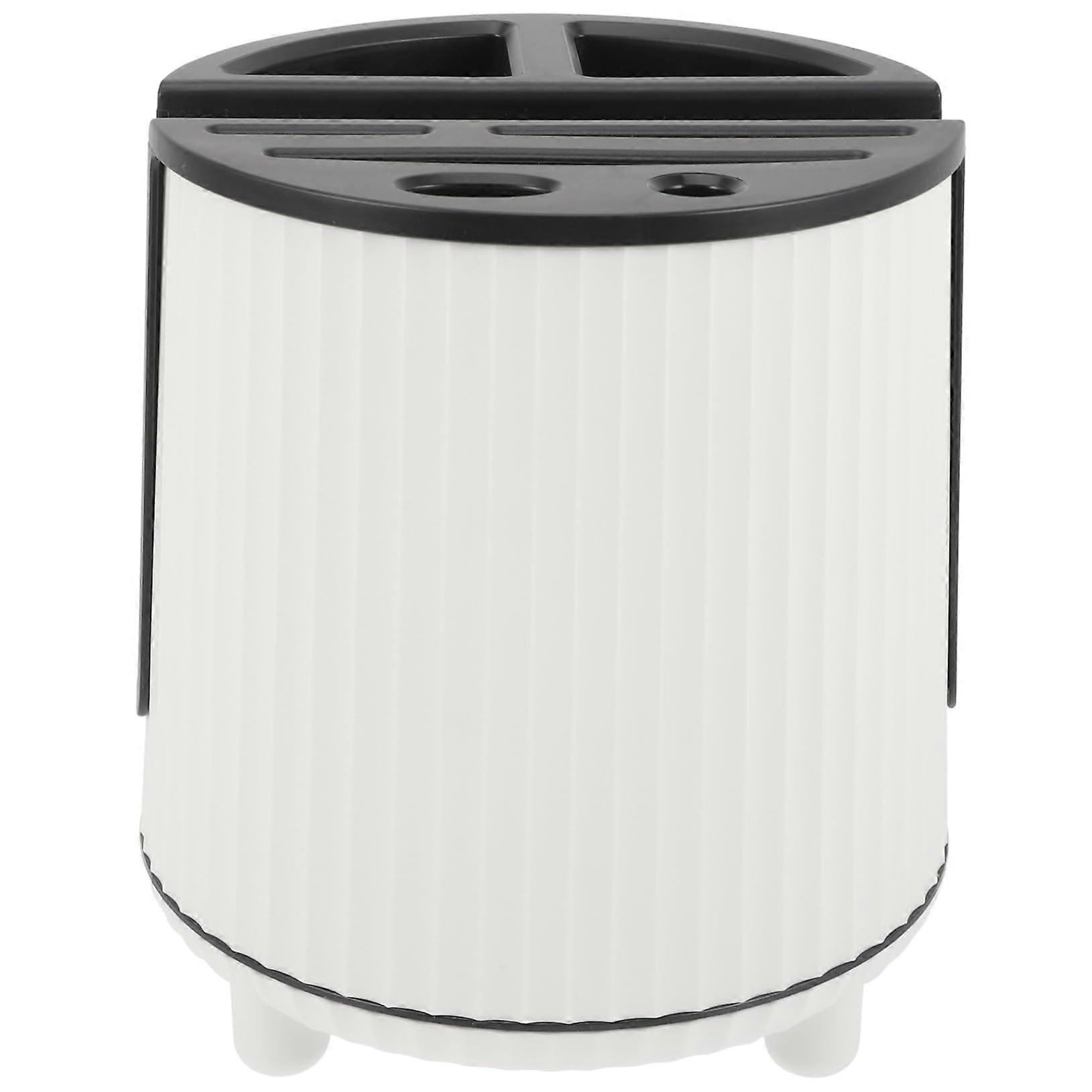 Kitchen Utensil Holder 360° Rotating Cutlery Organizer with Large Capacity and Easy Drain Design