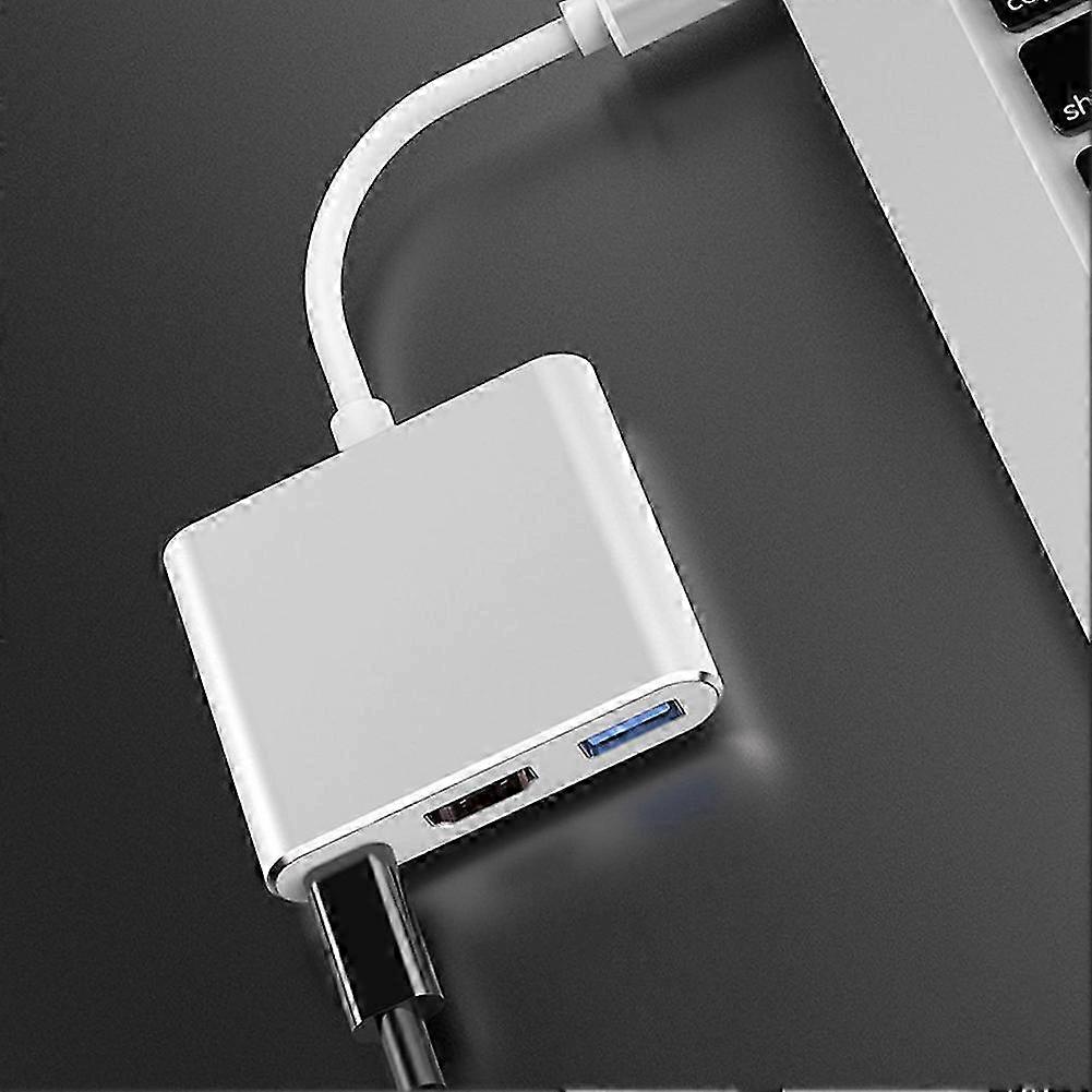 USB C to HDMI-Multiport Adapter, Portable for Switch Charging Dock Station, High-Speed Data Transfer, Desktop Organization