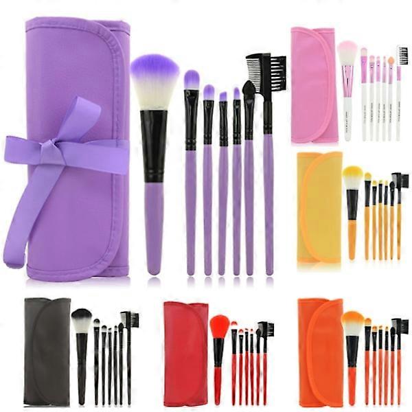 7pcs makeup brushes, professional make up set with case Pink