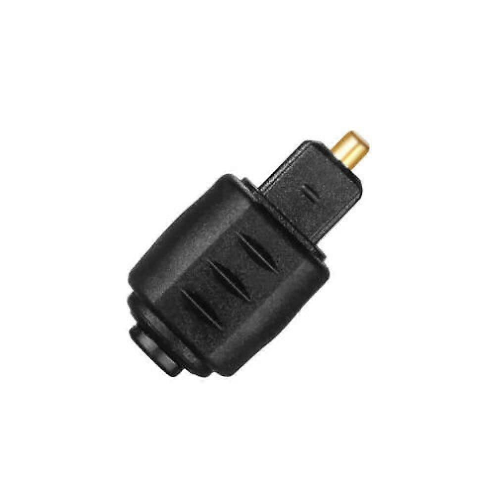 Black Mini Optical Audio Adapter Toslink To 3.5mm Female Jack Digital Audio Adapter, Compatible With TVs