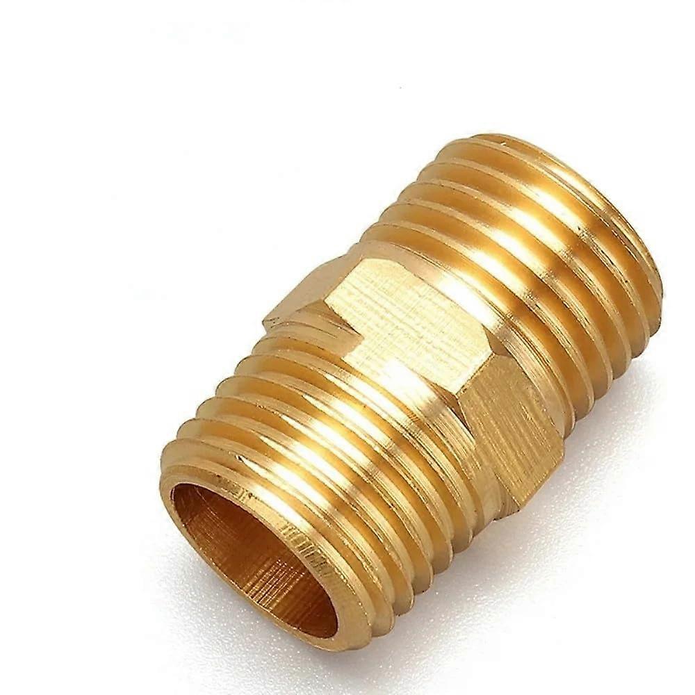 BSPT NPT Male Hex Nipple Reducer Brass Pipe Fitting Adapter 1/8" to 1" for Home and Garden, 5 Pcs Set