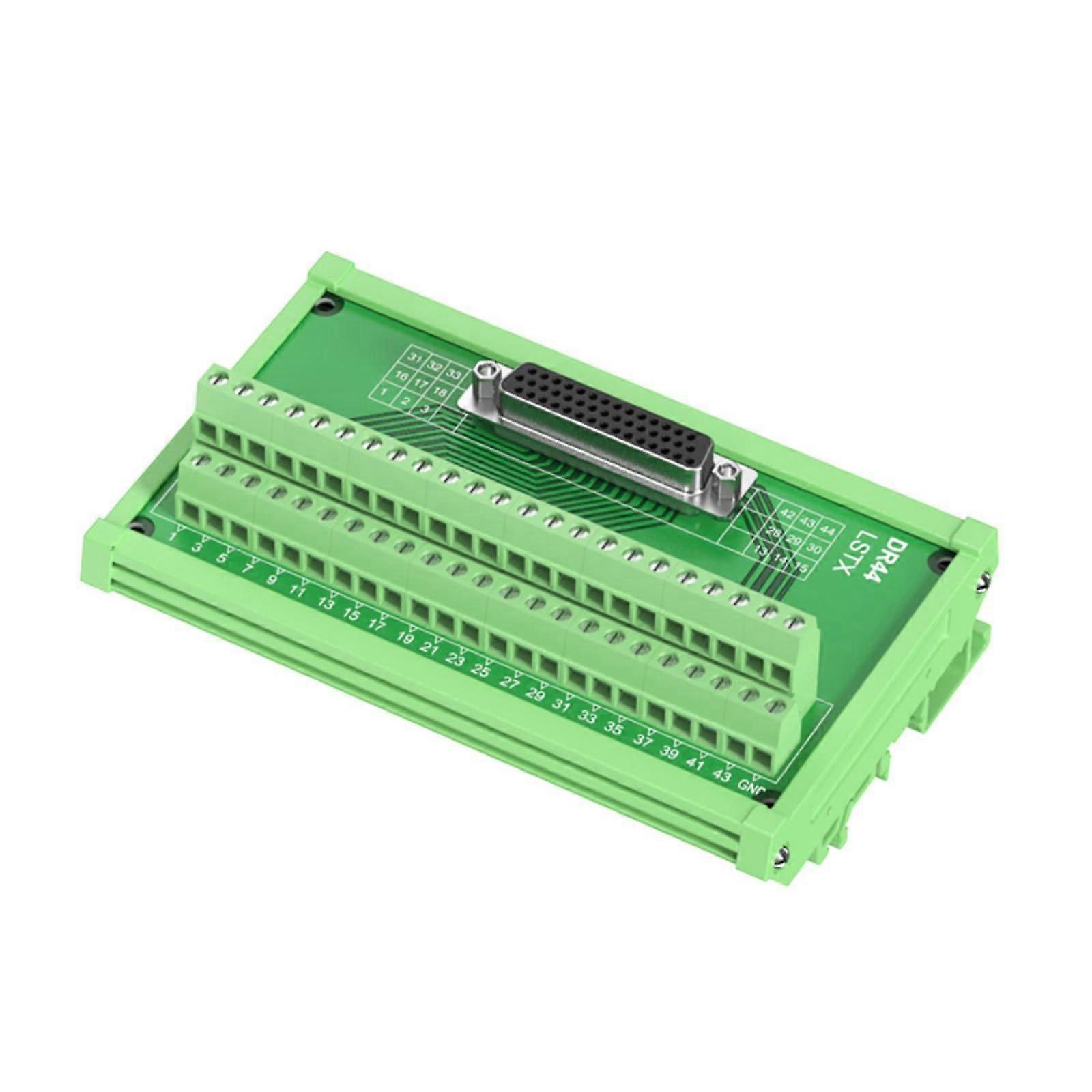 Gold Plated Rail Mounted DSub Connector Male Female Solderless Terminal Block for Industrial Use