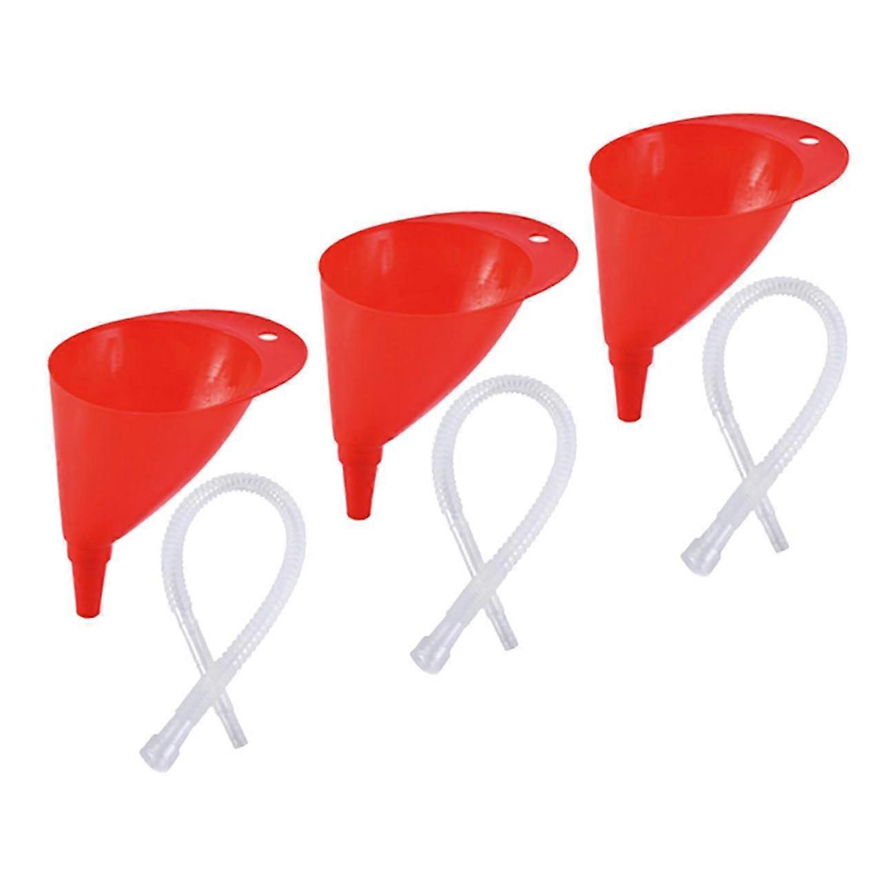 Automotive Oil Funnel Set with Flexible Clear Hose and Extended Spout for Cars Motorcycles RVs