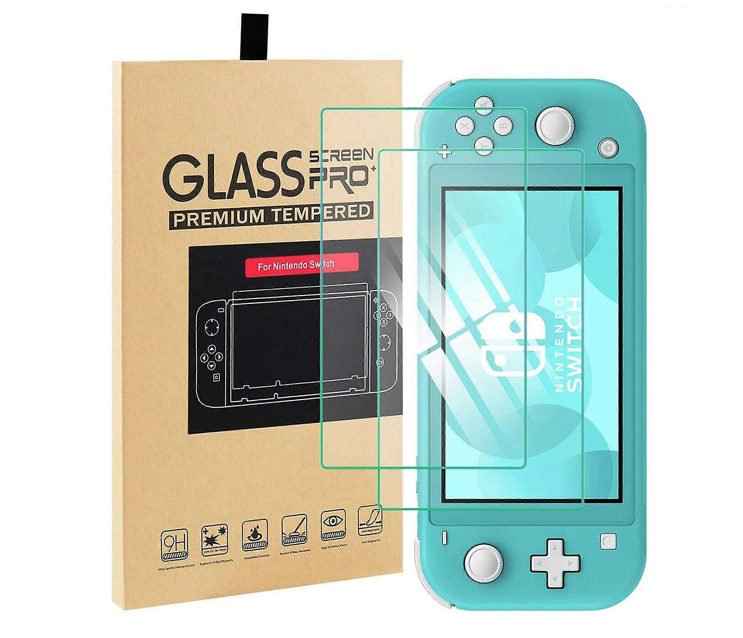 Tempered Glass Screen Protector 2 Pack HD Clear AntiScratch Bubble for Nintendo Switch Lite 2019